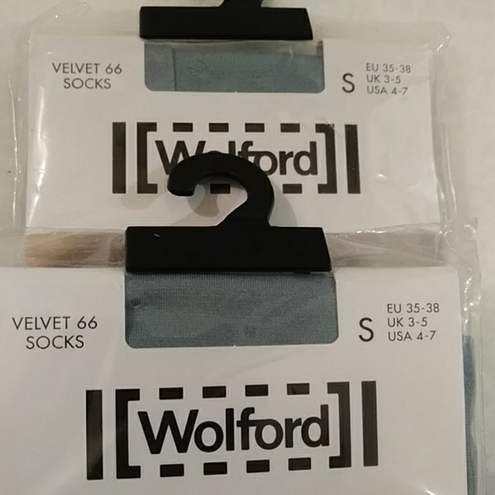 2)WOLFORD Velvet 66 Trouser Nylons (Horizon) Socks - Picture 3 of 8
